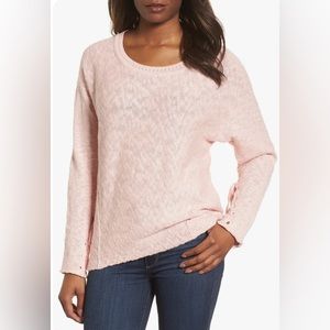 Caslon Light Pink Cotton Sweater - Large